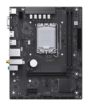 Мат.плата LGA1700, Maxsun Challenger B760M-F WIFI, B760, 2xDDR4, Int.Video(CPU), 3xSATA3, 1xPCI-E 16x 4.0, 1xPCI-E 1x, 1xM.2 4.0, RTL8111H, 2xUSB3.2/4xUSB2.0, VGA/HDMI, WiFi5+BT4.2, ARGB sync, MicroATX (MS-Challenger B760M-F WIFI)