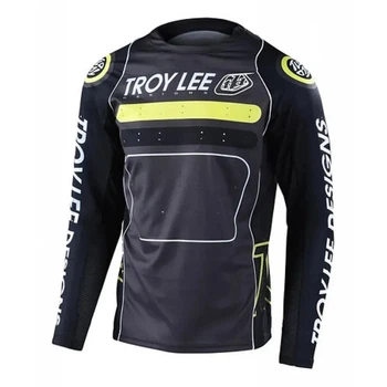 Велоджерси Troy Lee Designs Sprint Jersey Drop In Black Green S (1106-323326012)