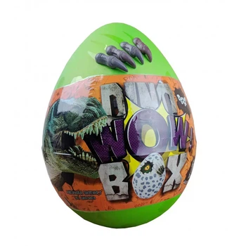 Дитячий набір для творчості в яйці "Dino WOW Box" DWB-01-01U, 20 предметів Зелений