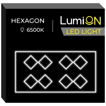 Світильник світлодіодний квадратний LumiOn L0-6, 485 x 244 см