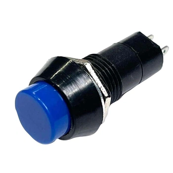 Кнопка Перемикач Без фіксації 12V (On/Off) 2 Контакт 39 мм Синя №311