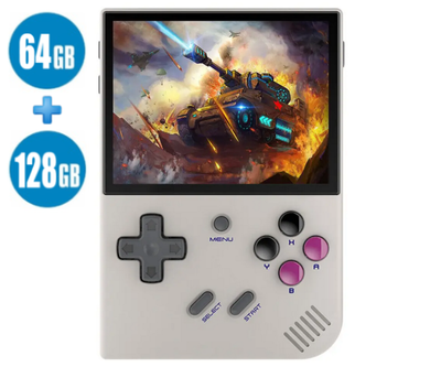 Портативная Игровая Ретро Консоль - Anbernic RG35XX Plus - H700 quad core WIFI 64GB + 128GB Память 5000 Игр 3300мАч Цвет Серый