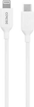 Kabel Deltaco USB Type-C - Lightning 2 m White (IPLH-452)