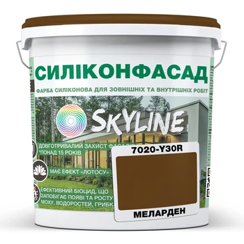 Цветная Фасадная Силиконовая Краска «Силиконфасад» SkyLine 7020-Y30R (C) Меларден 10л