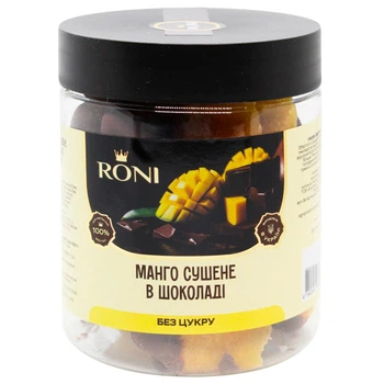 Манго в молочном шоколаде без сахара Roni, 200 г