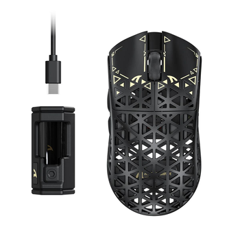 Мышь ATTACK SHARK R5 ULTRA PAW3950 Gaming Mouse 8K 42000 DPI (сенсор PAW3950) из карбоволокна 39 грамм (черная)