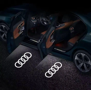 Штатна Led підсвітка дверей Ауді з логотипом AUDI A3 A4 A6 A7 A8 Q7 Q5 Q3 проекція дверей ауді 2 шт