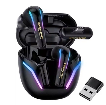 Ігрові TWS навушники ONIKUMA Т27s з мікрофоном | Bluetooth 5.3 + 2.4G | Сенсорне керування | RGB-підсвітка | Для ПК, PS, телефону | Чорні