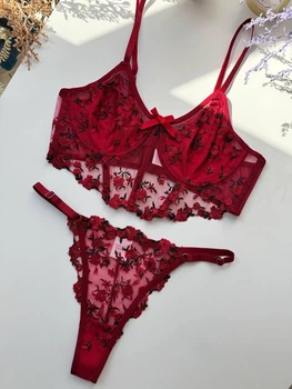 Комплект женского нижнего белья с корсетом SM2345tk бордо Simply sexy S