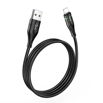 Кабель Hoco U93 Shadow Lightning 2.4A 1.2m черный для Apple, iPhone, iPad, телефона