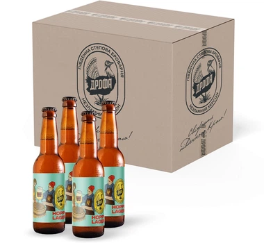 Дрофа Hoppy Lager світле нефільтроване 0,33 л × 12