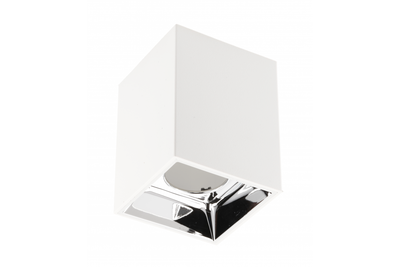 Корпус світильника стельового ARIES PC 77x100mm IP20 max 20W квадратний білий/хром GTV