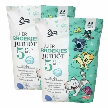 Підгузки-трусики Etos 5 Junior (12-18 кг) 44 шт
