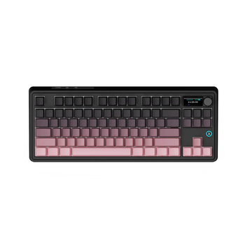 Клавиатура AJAZZ AK870 Plus Blackberry Gradient Беcпроводная Игровая Механичиская RGB. 2.4G/Bluetooth/Кабель. С Экранчиком, Батарея 8000mAh. Avocado Switch