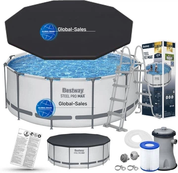 Bestway 56420 (Діаметр 366 x Висота 122см) Каркасний басейн Steel Pro Frame Pool