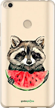 Чехол на Xiaomi Mi Max 2 Енотик с арбузом "4605t-994-70447"