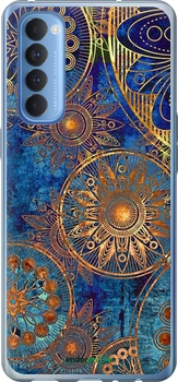 Чохол на Oppo Reno 4 Pro Золотий візерунок "678u-2024-70447"