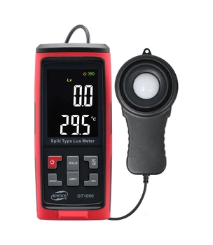 Измеритель уровня освещенности (Люксметр)+термометр, Bluetooth BENETECH GT1050
