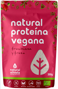 Odżywka białkowa Natural Athlete Proteina Vegana Frambuesa + Fresa Bio 350 g (8436575050218)