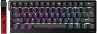 Клавиатура магнитная проводная Madlions MAD 60HE RGB USB Black (FGG-MAD60HE-RGB-BLK)