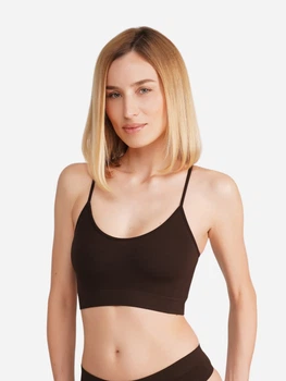 Бюстгальтер без кісточок безшовний Giulia Cami Top Grain S/M Темно-коричневий (4823116929913)
