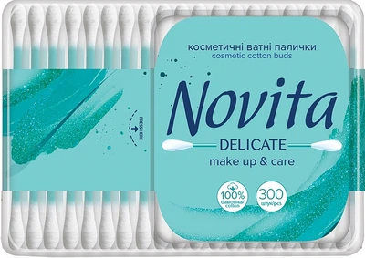 Палички ватні, моноблок, 300 шт - Novita Delicate 300шт (262355-27056415)
