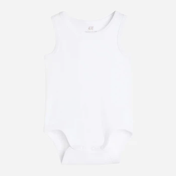 Детское боди-майка для девочки H&M 1088029001c20 92 см Белое (KC1000000047617)