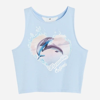 Подростковая майка для девочки H&M 1159965001c20 158-164 см Голубая (KC1000000047521)