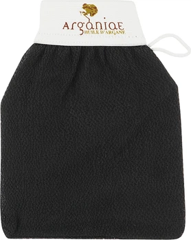 Рукавичка для хамама, натурального пілінгу та масажу, чорна - Arganiae Spa Exfoliating Mitt (1274782-29140441)