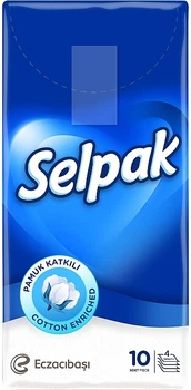 Хусточки паперові "Super Soft" - Selpak 1x10шт (262467-27235353)