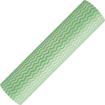 Универсальные салфетки, спанлейс, зеленая волна, 25x30 см, 30 шт. - Aquasoft Woodpulp Wipes 30шт (1324546-27060242)