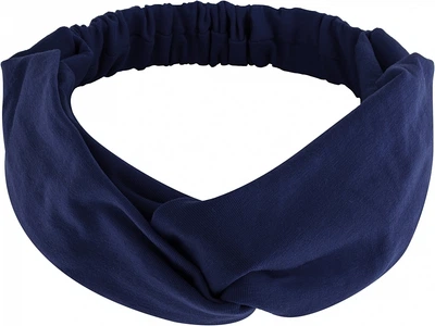 Пов'язка, трикотаж, переплетення, темно-синя, Knit Twist - MAKEUP Hair Accessories (628029-27060154)
