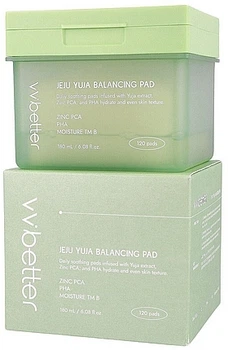 Балансирующие тонер-педы с экстрактом юдзу - VVBetter Jeju Yuja Balancing Pads 120шт (1443965-28178033)
