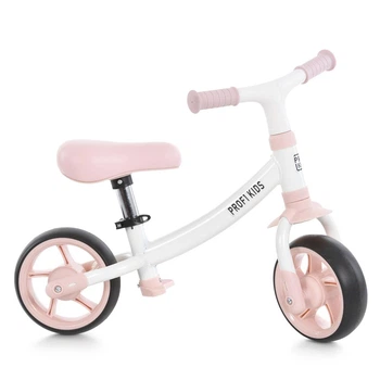Беговел велобег детский двухколесный для девочки розовый Profi Kids (MBB 1040 Pink)