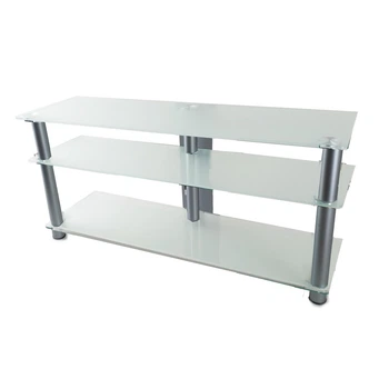 Тумба ТВ из стекла 1100х350х569 Commus Аскет new satin Alm белая