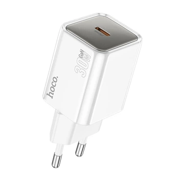 Сетевое зарядное устройство Hoco N47 GaN PD30W / 3A Type-C с быстрой зарядкой White