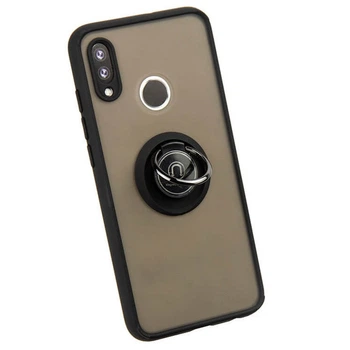 Чехол Fiji Colorframe для Xiaomi Redmi Note 7 / Note 7 Pro / Global матовый бампер с кольцом Black