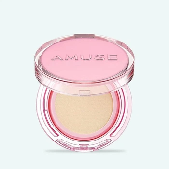 Тональний кушон з сяючим фінішем AMUSE Dew Power Vegan Cushion SPF 50+ PA++++ 02 Healthy 15 г