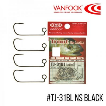 Гачок Vanfook джиговий TJ-31BL NS Black (#8 (25шт)) FS0639978