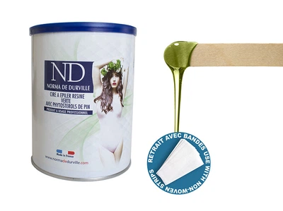 Воск зеленый с азуленом для депиляции Norma de Durville Green azulen rosin wax 800мл