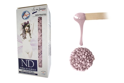 Сиреневый пленочный воск для депиляции в гранулах Norma de Durville Purple peel-off cream wax box of 800г