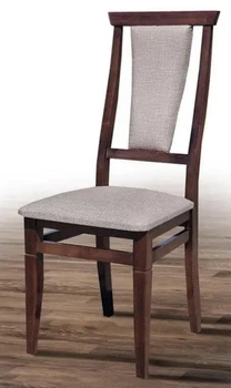 Стул деревянный обеденный Чумакттемный орех ткань бежевая