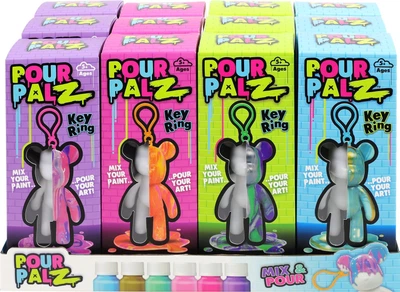 Набор для творчества Toymonster Pour Palz Флюид Арт Брелок Мишка (GS-G08162)