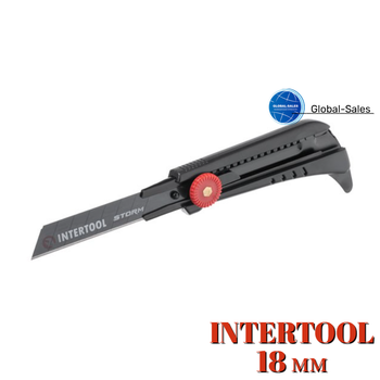 Ніж сегментний Intertool-Storm 18 мм гвинтовий для лінолеуму (HT-0539)