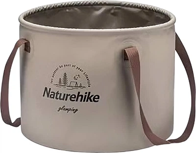 Ведро складное Naturehike NH20SJ040 для воды из ПВХ 10 л Светло-коричневое (6927595764619)