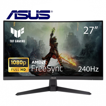 Монитор ASUS VG27VQM1B TUF Gaming изогнутый безрамочный VA 1920x1080 Full HD 27" / 4W