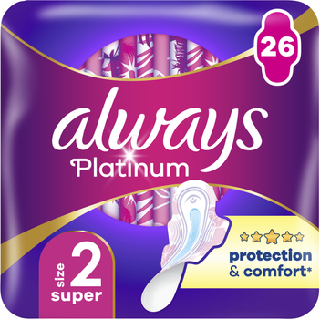 Гігієнічні прокладки Always Platinum Super (Розмір 2) 26 шт (8001841913841)
