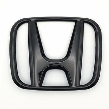 Емблема логотип Honda (ABS, чорний, глянець) 92*75 мм 75700-SNW-J01