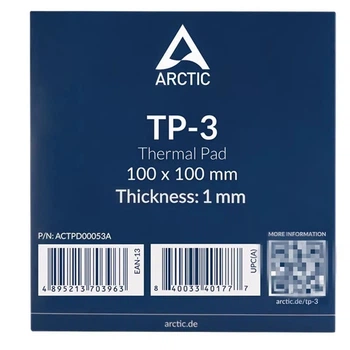 Термопрокладка Arctic TP-3 100x100x1.0 мм синяя