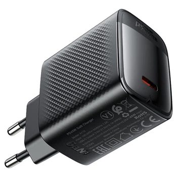 Мережевий зарядний пристрій ACEFAST A112 PD45W GaN з одним USB-C портом (EU) Black